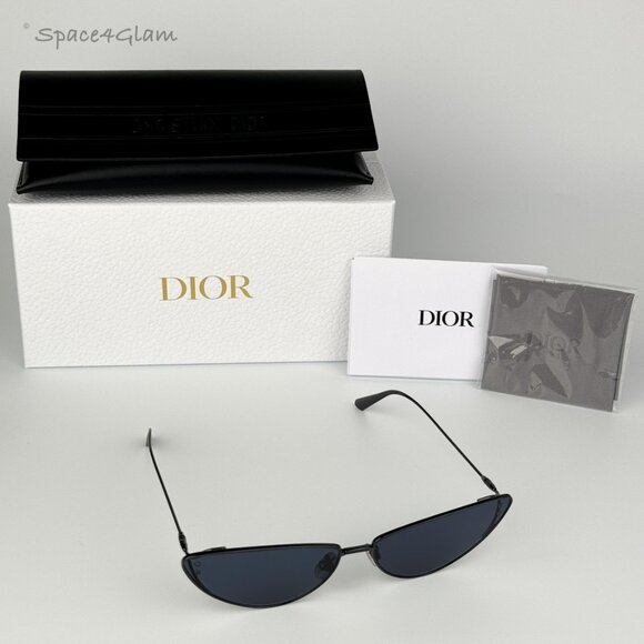 Dior Men Sunglasses Shiny Gunmetal Blue Cat Eye MISSDIOR B1U H4B0 BRAND NEW - Picture 10 of 12